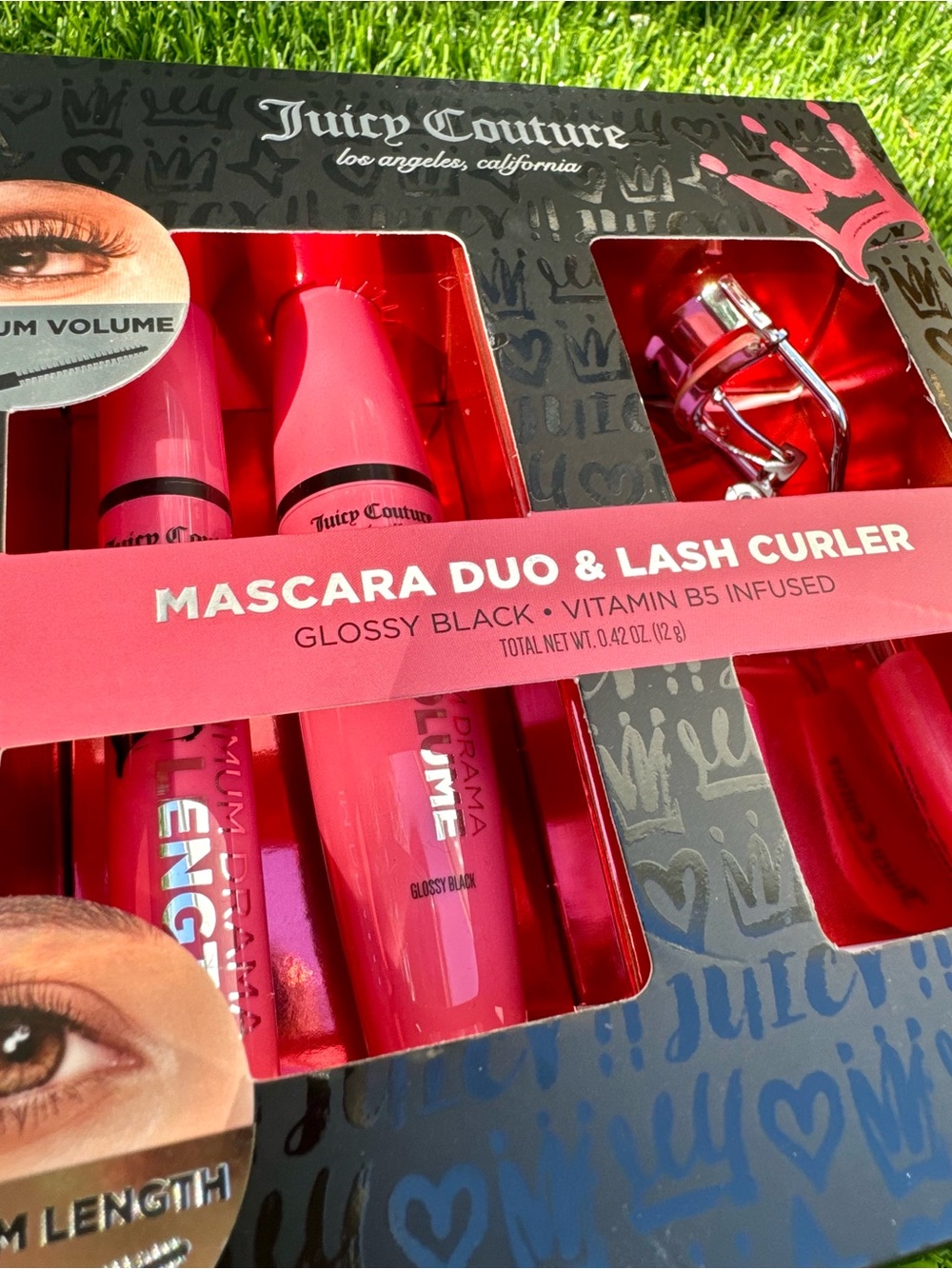 Juicy Couture Mascara Duo with Lash Curler New Gift Set